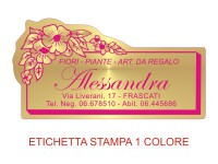 Etichette adesive per fioristi, fiorai e vivaisti grandi (mm 60x31) (cod.8G)